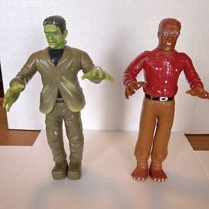 Frankenstein and Wolfman Figurines